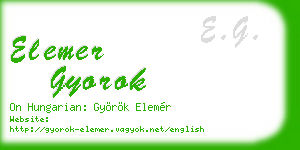 elemer gyorok business card